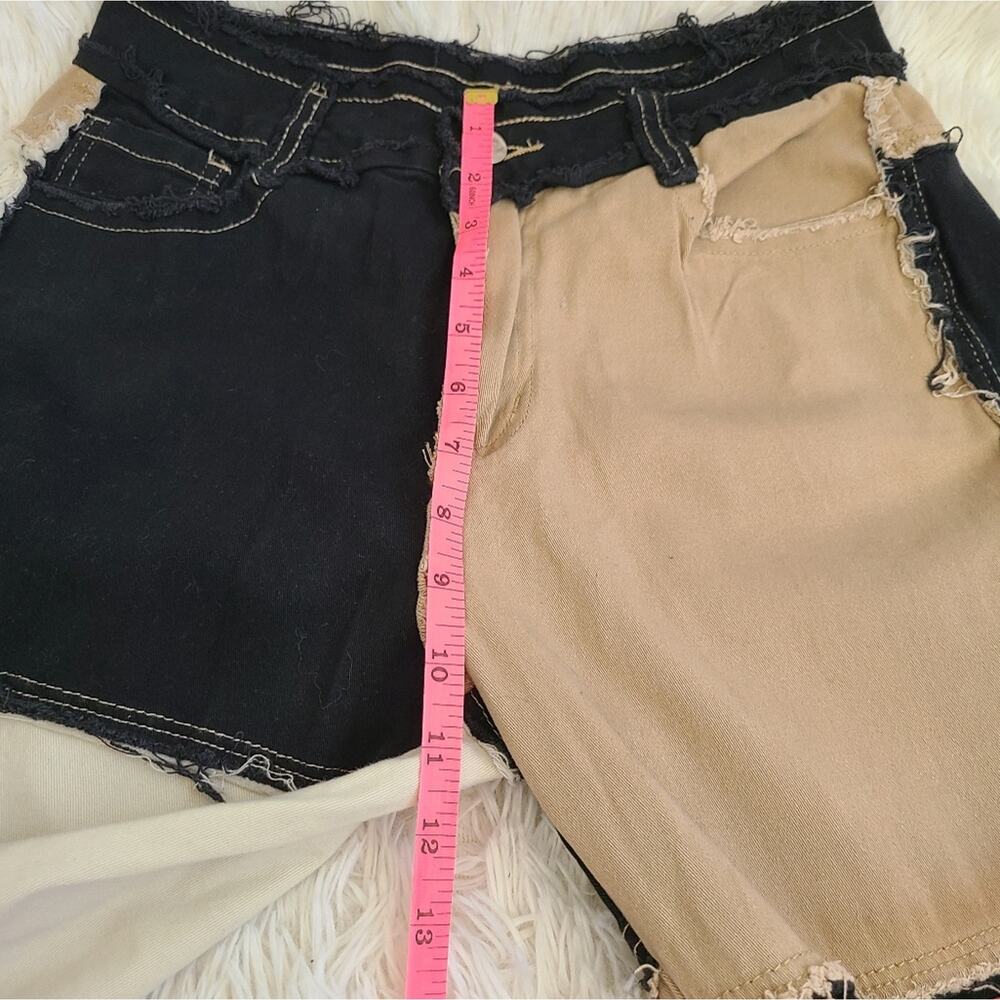 N/C Women's Color Block Patchwork Stretch Casual Trousers Size M - Picture 7 of 10